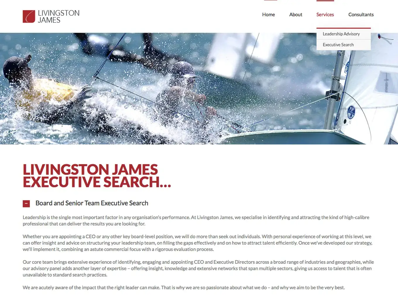 Website Redesign for Livingston James – Executive Search Specialists in Scotland