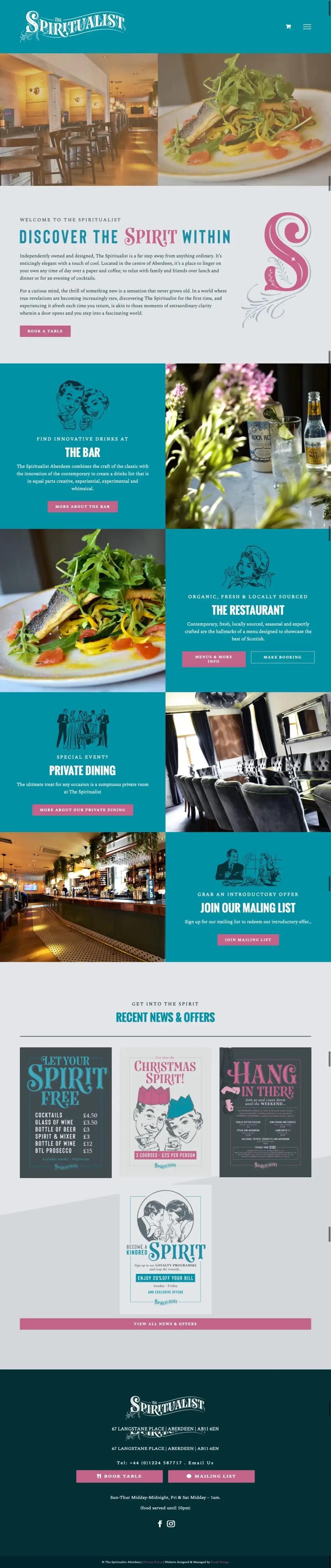 Branding & Website Design for Premium Cocktail Bar in Aberdeen