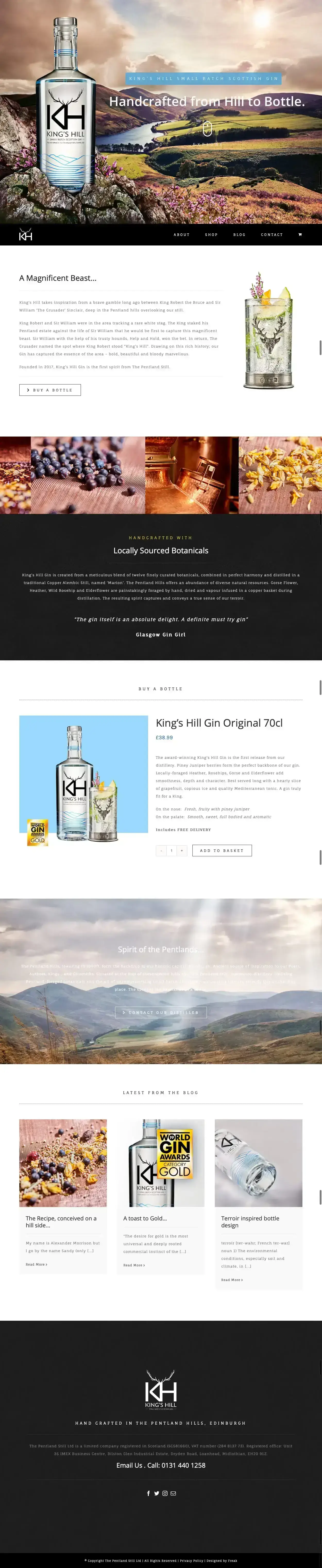 Craft Gin E-Commerce Website Design & Branding