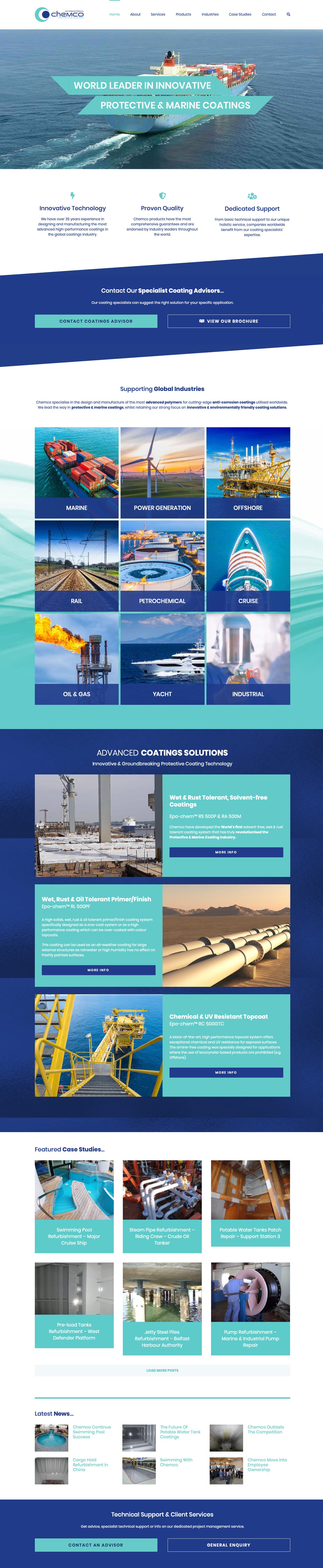 Industrial Website Design for Global Protective Coatings Manufacturer
