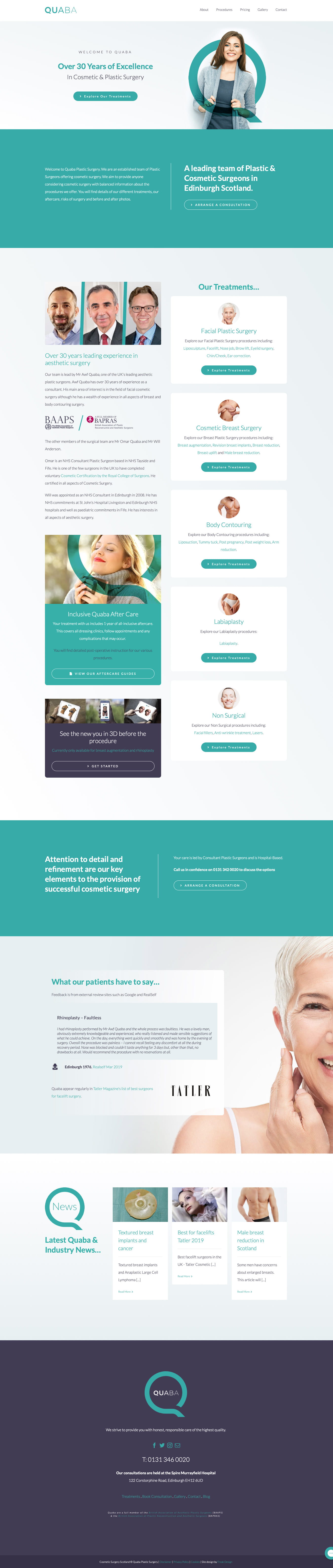 Website Rebrand for Leading Cosmetic Surgery Clinic in Scotland