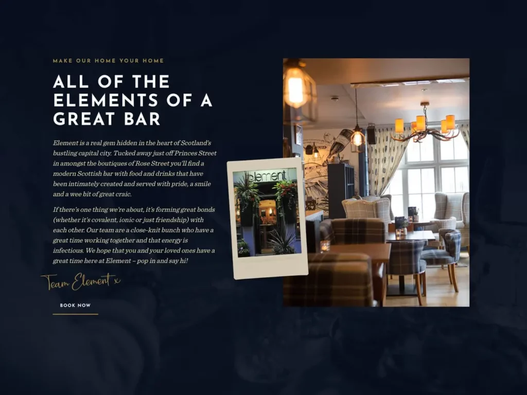 restaurant website design on wordpress