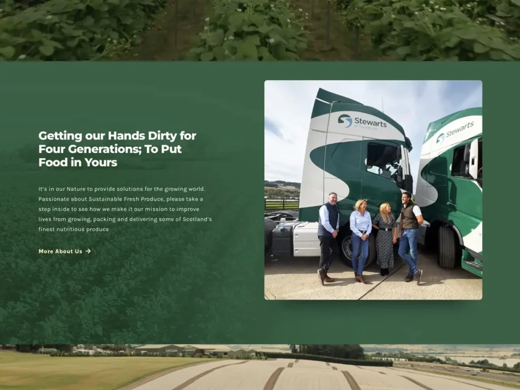 Great farming website designs, Stewarts of Tayside