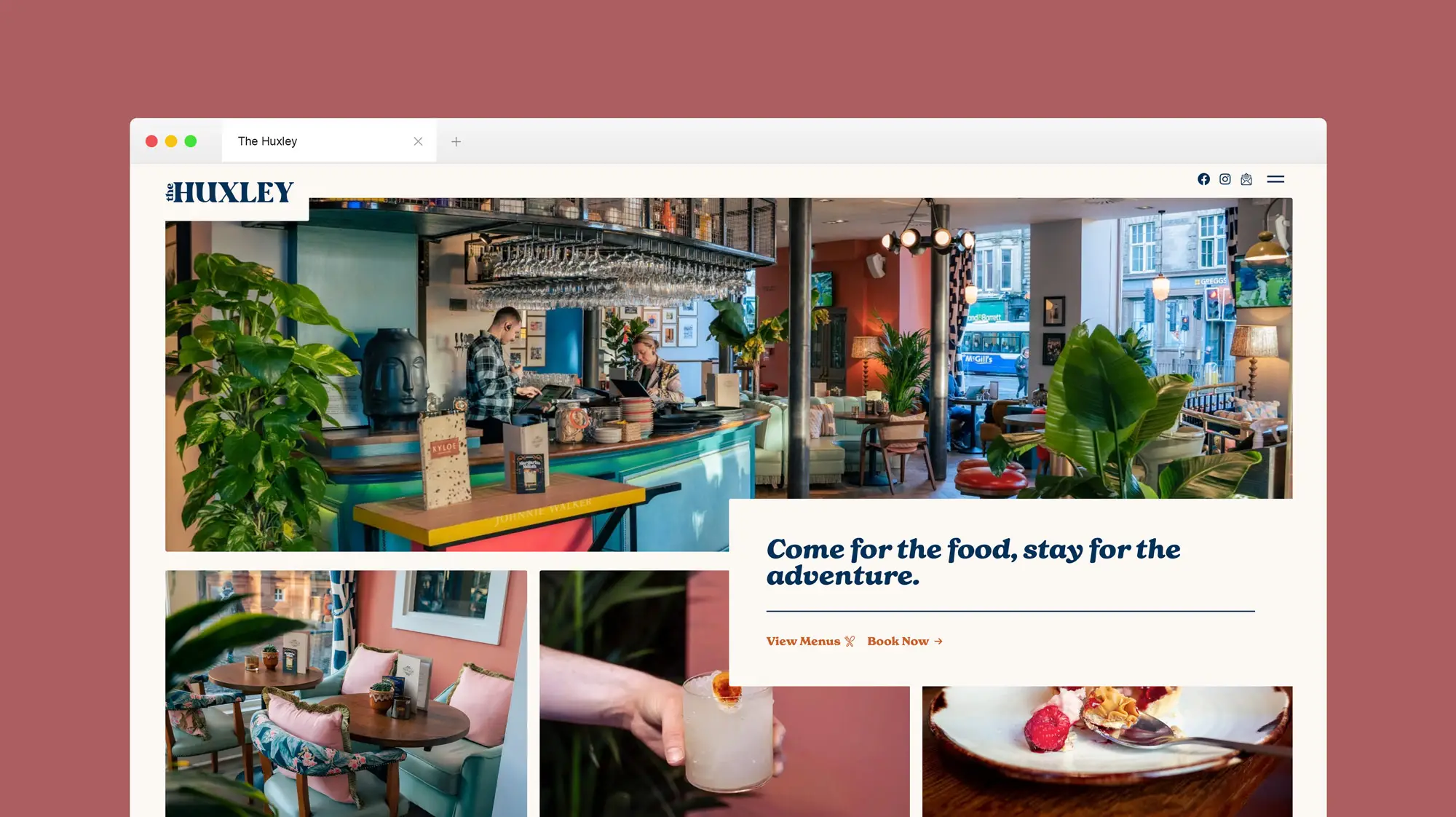 Amazing website design for bars and restaurants ts in Edinburgh