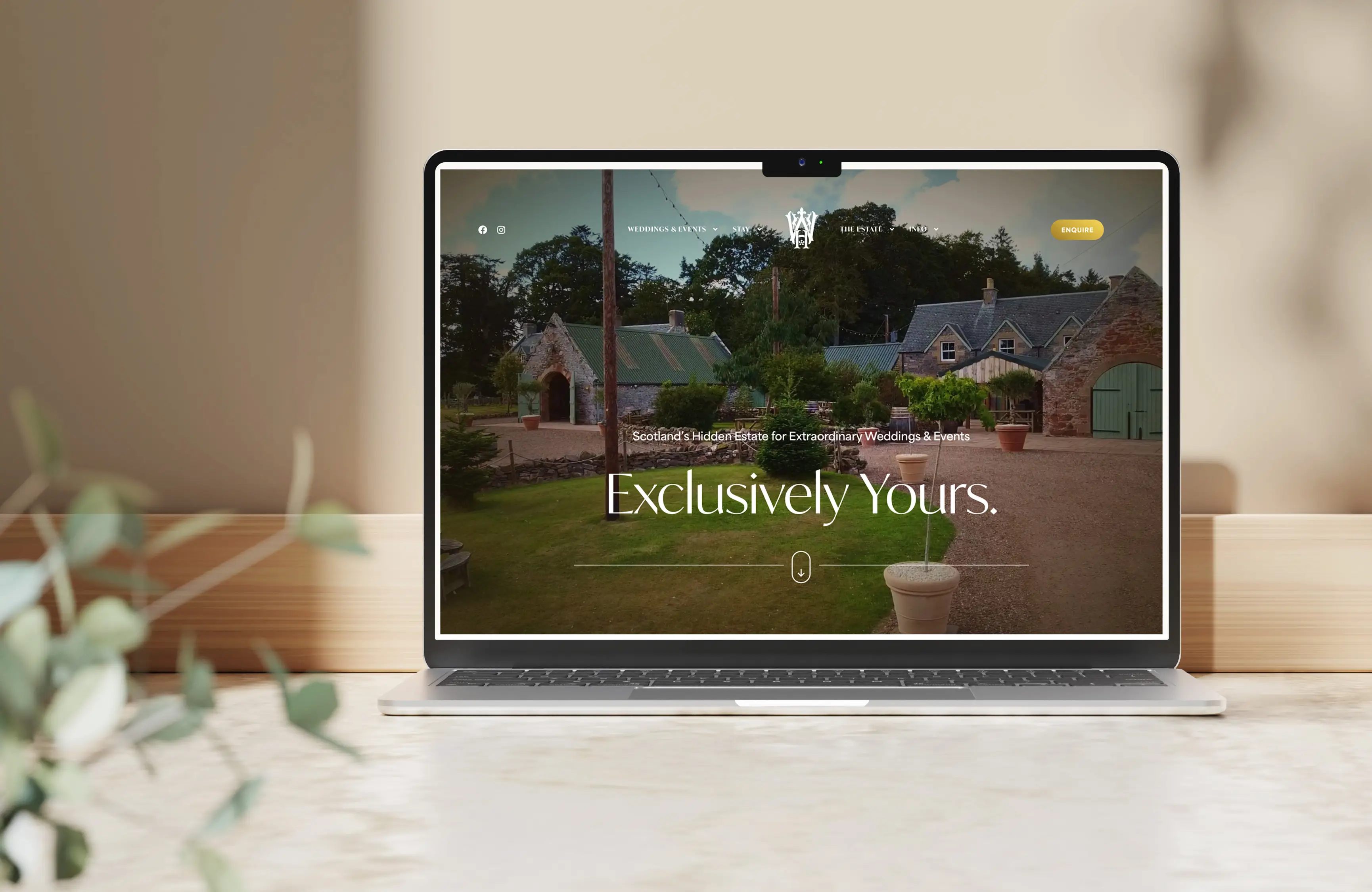 amazing website design for wedding and events venue
